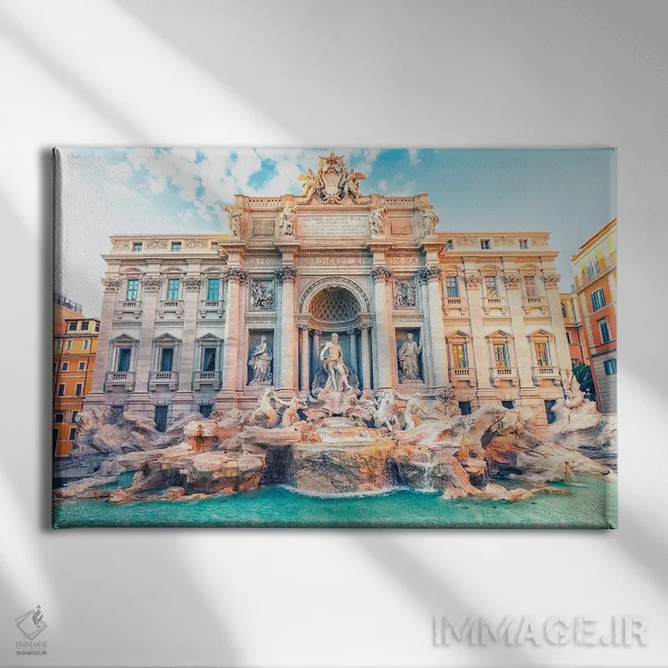 تابلو تروی (چشمه معروف رم) اثر مانجیک پیکچرز (استودیو عکاسی یا فیلمسازی) - نمای روبهرو روی دیوار