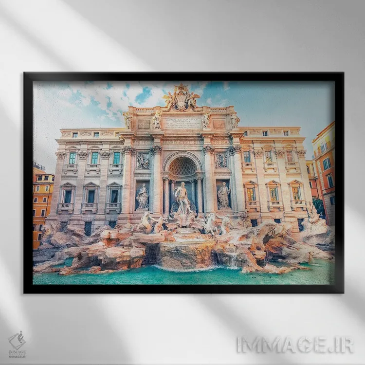 تابلو تروی (چشمه معروف رم) اثر مانجیک پیکچرز (استودیو عکاسی یا فیلمسازی) - نمای قابدار مشکی