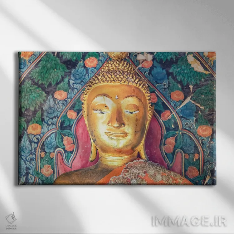 تابلو سر بودا اثر مانجیک پیکچرز (استودیو عکاسی یا فیلمسازی) - نمای روبهرو روی دیوار