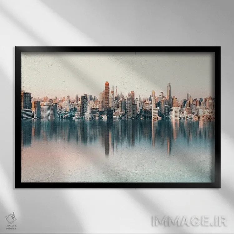 تابلو شهر خیالی اثر مانجیک پیکچرز (استودیو عکاسی یا فیلمسازی) - نمای قابدار مشکی
