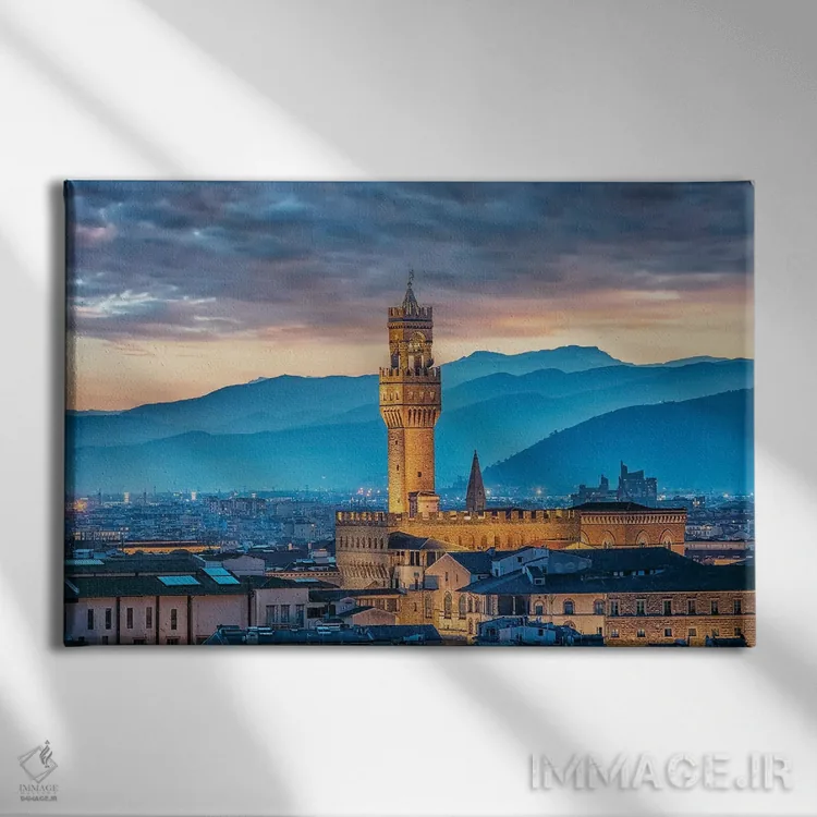 تابلو شهر فلورانس اثر مانجیک پیکچرز (استودیو عکاسی یا فیلمسازی) - نمای روبهرو روی دیوار