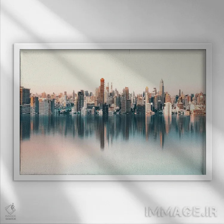 تابلو شهر خیالی اثر مانجیک پیکچرز (استودیو عکاسی یا فیلمسازی) - نمای قابدار سفید