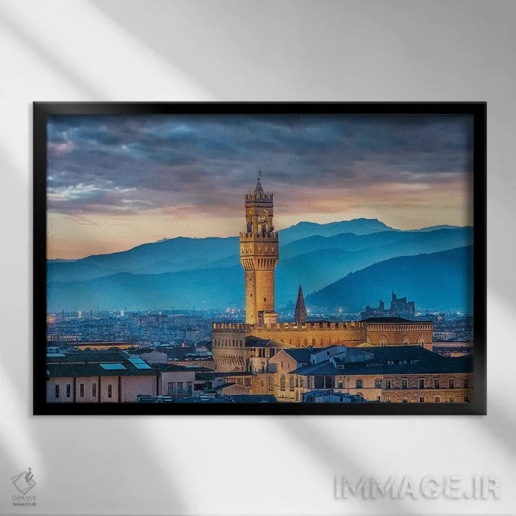 تابلو شهر فلورانس اثر مانجیک پیکچرز (استودیو عکاسی یا فیلمسازی) - نمای قابدار مشکی