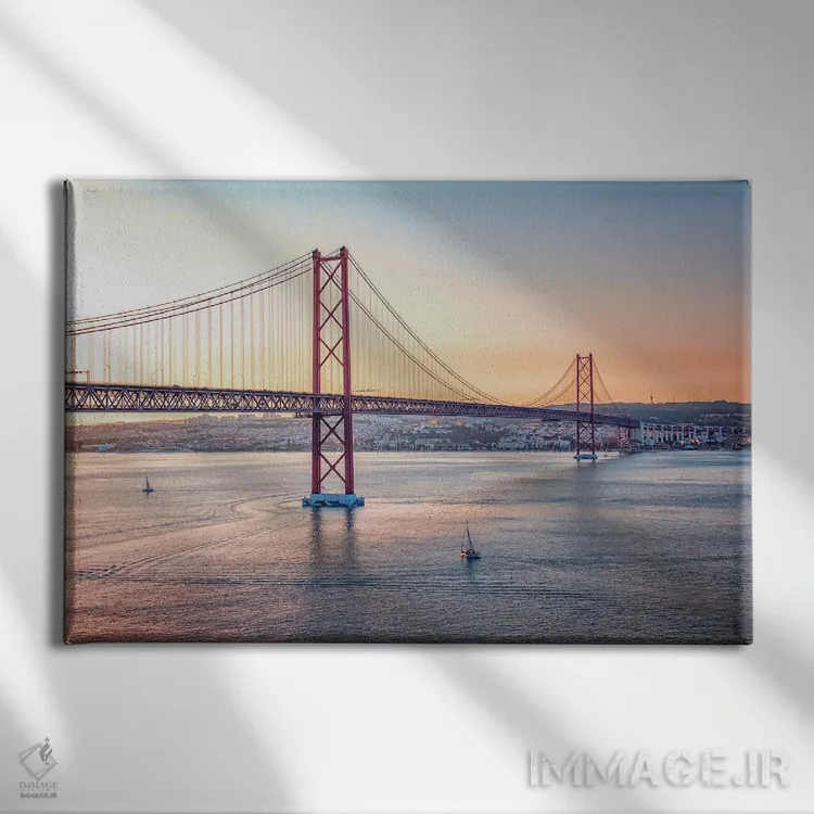 تابلو پل ۲۵ آوریل (لیسبون) اثر مانجیک پیکچرز (استودیو عکاسی یا فیلمسازی) - نمای روبهرو روی دیوار