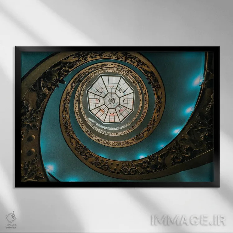 تابلو مارپیچ اثر مانجیک پیکچرز (استودیو عکاسی یا فیلمسازی) - نمای قابدار مشکی