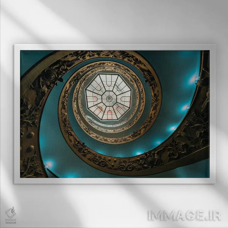 تابلو مارپیچ اثر مانجیک پیکچرز (استودیو عکاسی یا فیلمسازی) - نمای قابدار سفید