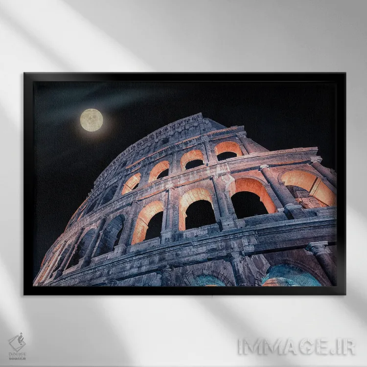 تابلو ماه کامل اثر مانجیک پیکچرز (استودیو عکاسی یا فیلمسازی) - نمای قابدار مشکی
