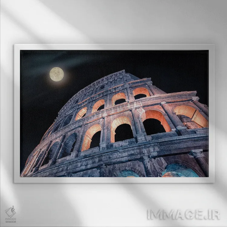 تابلو ماه کامل اثر مانجیک پیکچرز (استودیو عکاسی یا فیلمسازی) - نمای قابدار سفید