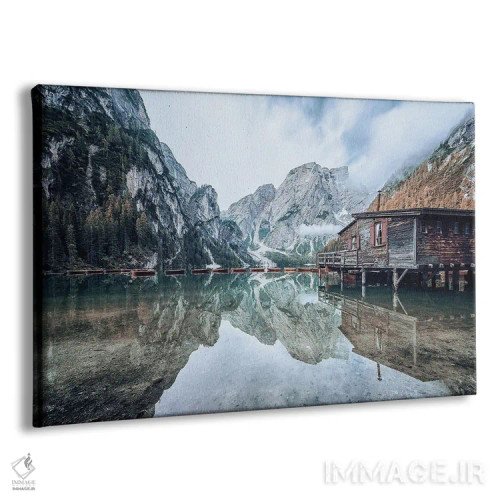 تابلو دریاچه کوهستانی دولومیتها اثر مانجیک پیکچرز (استودیو عکاسی یا فیلمسازی) - نمای پرسپکتیو محصول