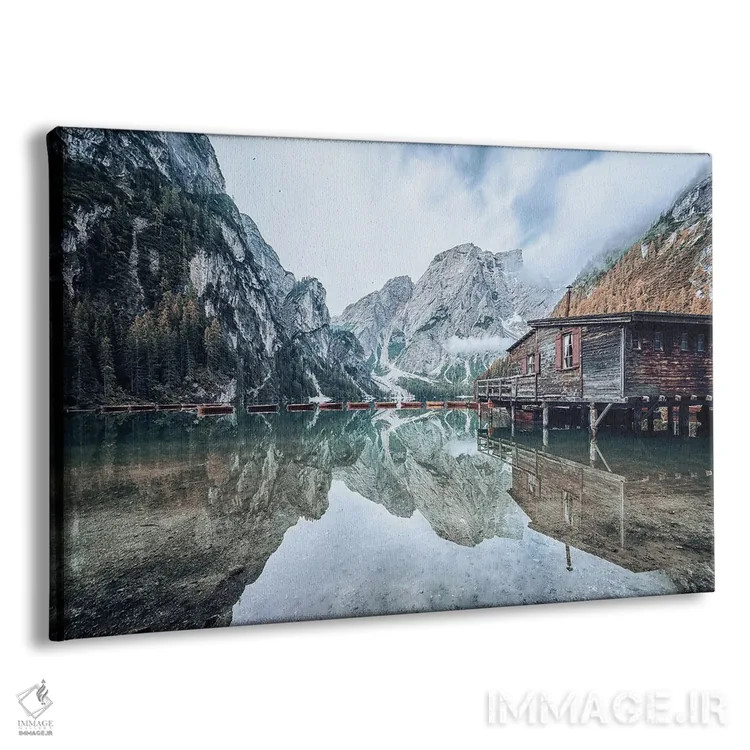 تابلو دریاچه کوهستانی دولومیتها اثر مانجیک پیکچرز (استودیو عکاسی یا فیلمسازی) - نمای پرسپکتیو محصول