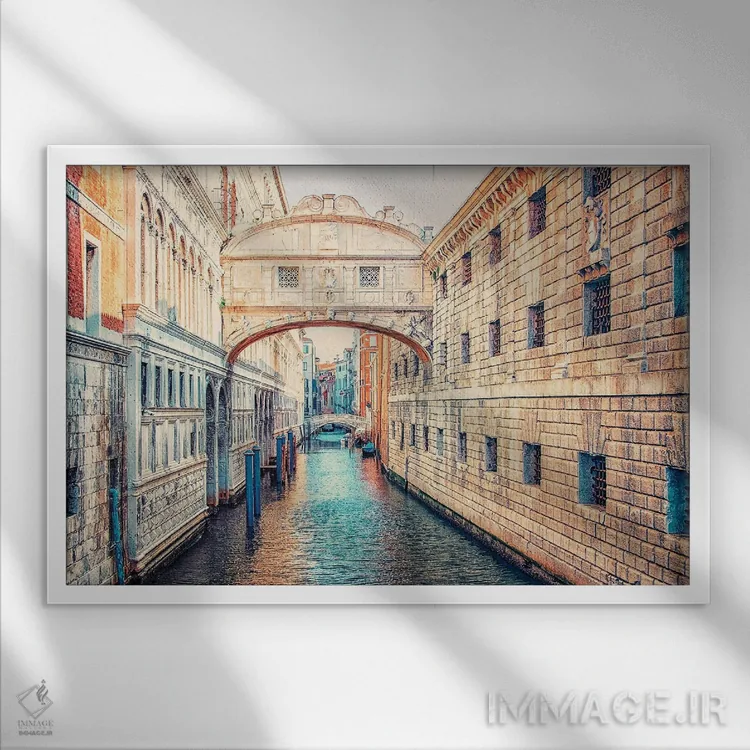 تابلو پل آهها (ونیز) اثر مانجیک پیکچرز (استودیو عکاسی یا فیلمسازی) - نمای قابدار سفید