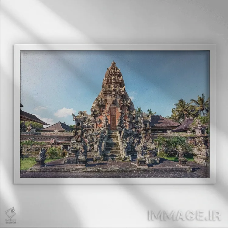تابلو معبد بالی اثر مانجیک پیکچرز (استودیو عکاسی یا فیلمسازی) - نمای قابدار سفید