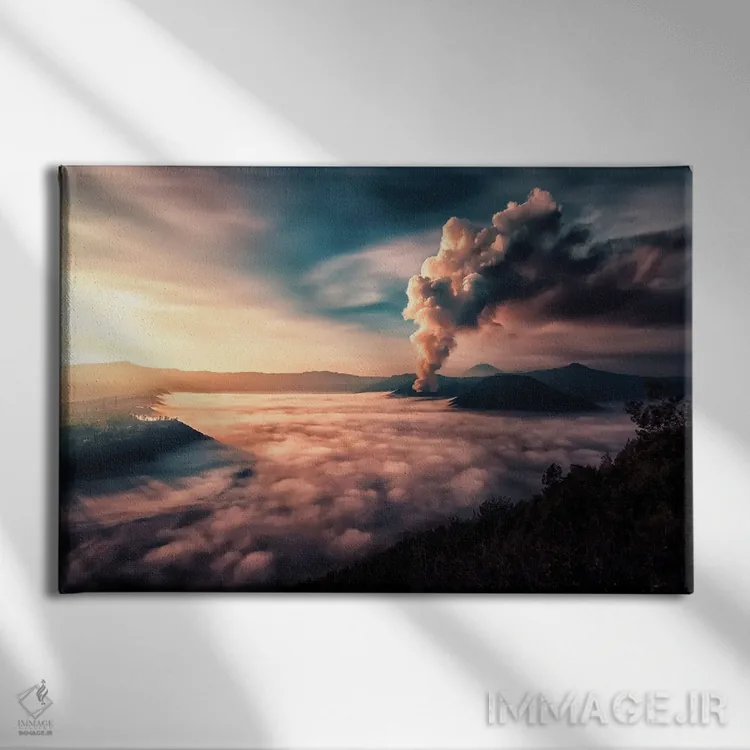 تابلو چشمانداز آتشفشانی اثر مانجیک پیکچرز (استودیو عکاسی یا فیلمسازی) - نمای روبهرو روی دیوار