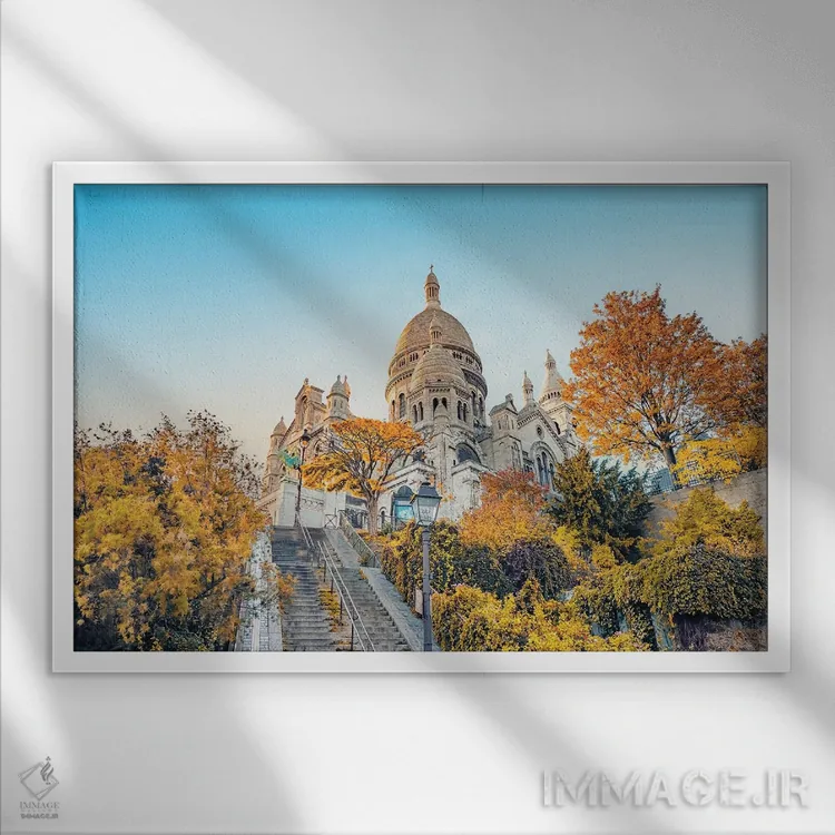 تابلو سکره کر زیبا (کلیسای قلب مقدس پاریس) اثر مانجیک پیکچرز (استودیو عکاسی یا فیلمسازی) - نمای قابدار سفید