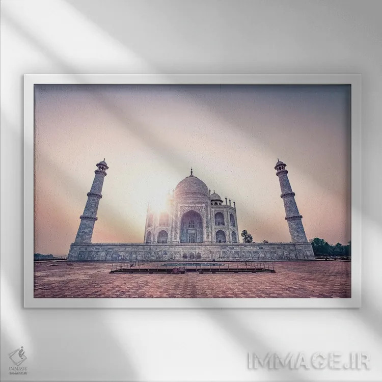 تابلو تاج (تاج محل) اثر مانجیک پیکچرز (استودیو عکاسی یا فیلمسازی) - نمای قابدار سفید
