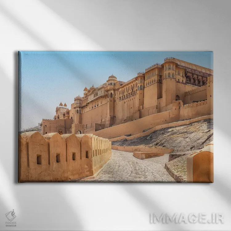 تابلو قلعه در جایپور اثر مانجیک پیکچرز (استودیو عکاسی یا فیلمسازی) - نمای روبهرو روی دیوار