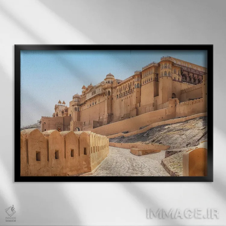 تابلو قلعه در جایپور اثر مانجیک پیکچرز (استودیو عکاسی یا فیلمسازی) - نمای قابدار مشکی