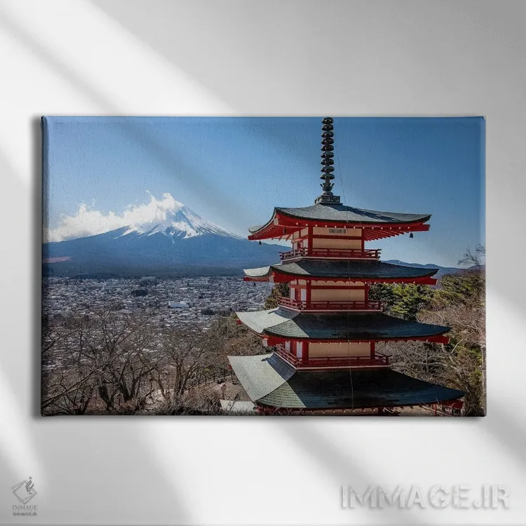 تابلو چشمانداز در ژاپن اثر مانجیک پیکچرز (استودیو عکاسی یا فیلمسازی) - نمای روبهرو روی دیوار