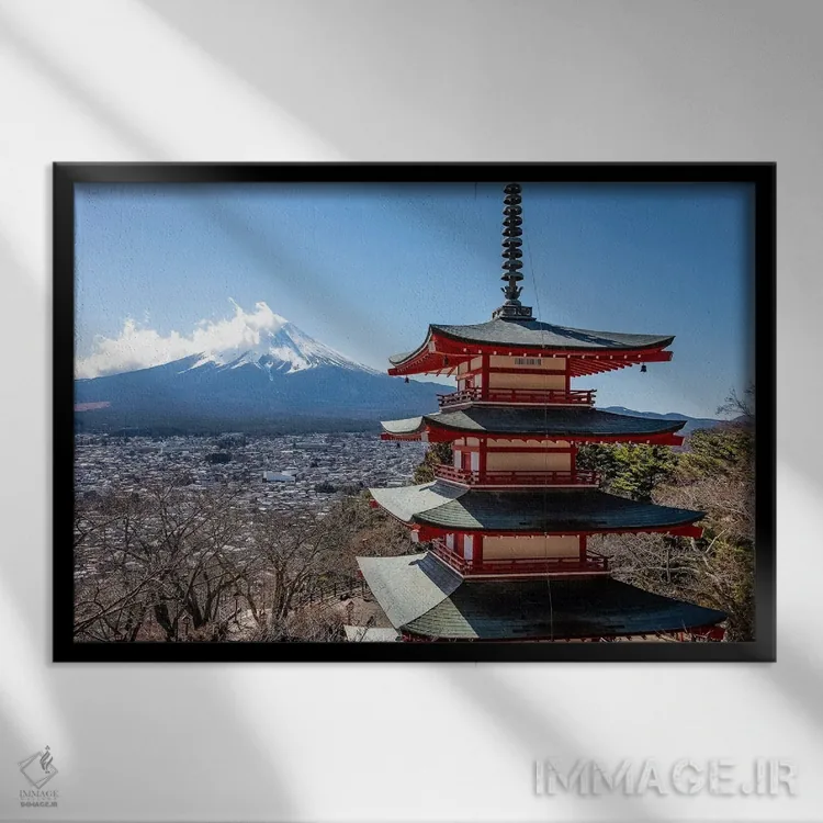 تابلو چشمانداز در ژاپن اثر مانجیک پیکچرز (استودیو عکاسی یا فیلمسازی) - نمای قابدار مشکی