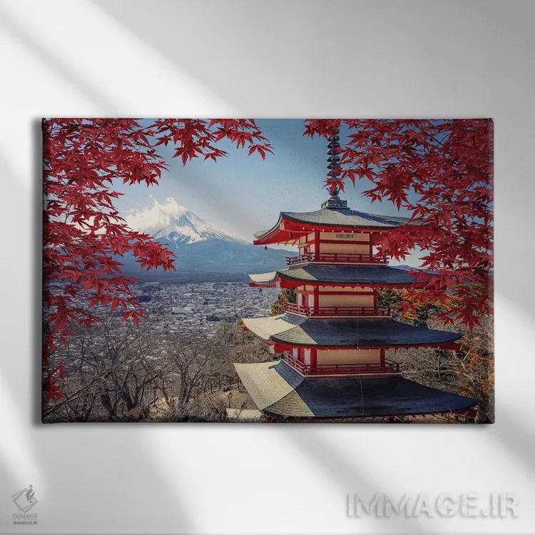 تابلو ژاپن در پاییز اثر مانجیک پیکچرز (استودیو عکاسی یا فیلمسازی) - نمای روبهرو روی دیوار