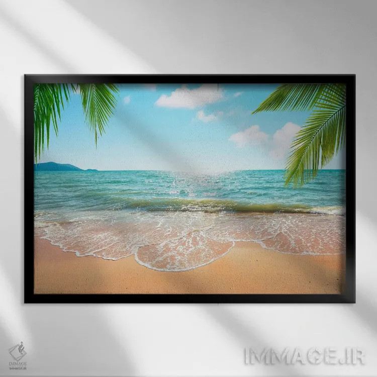 تابلو زمان ساحل اثر مانجیک پیکچرز (استودیو عکاسی یا فیلمسازی) - نمای قابدار مشکی