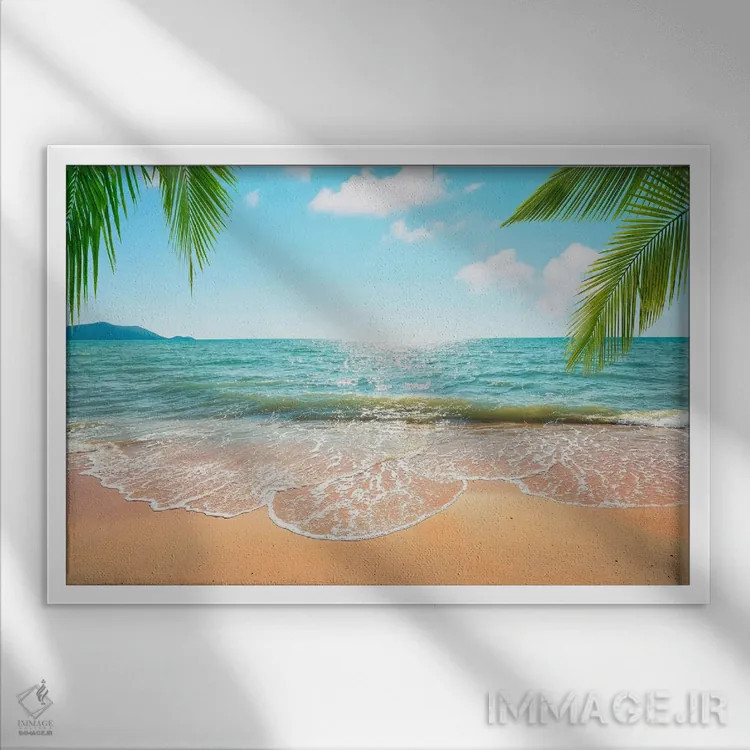 تابلو زمان ساحل اثر مانجیک پیکچرز (استودیو عکاسی یا فیلمسازی) - نمای قابدار سفید