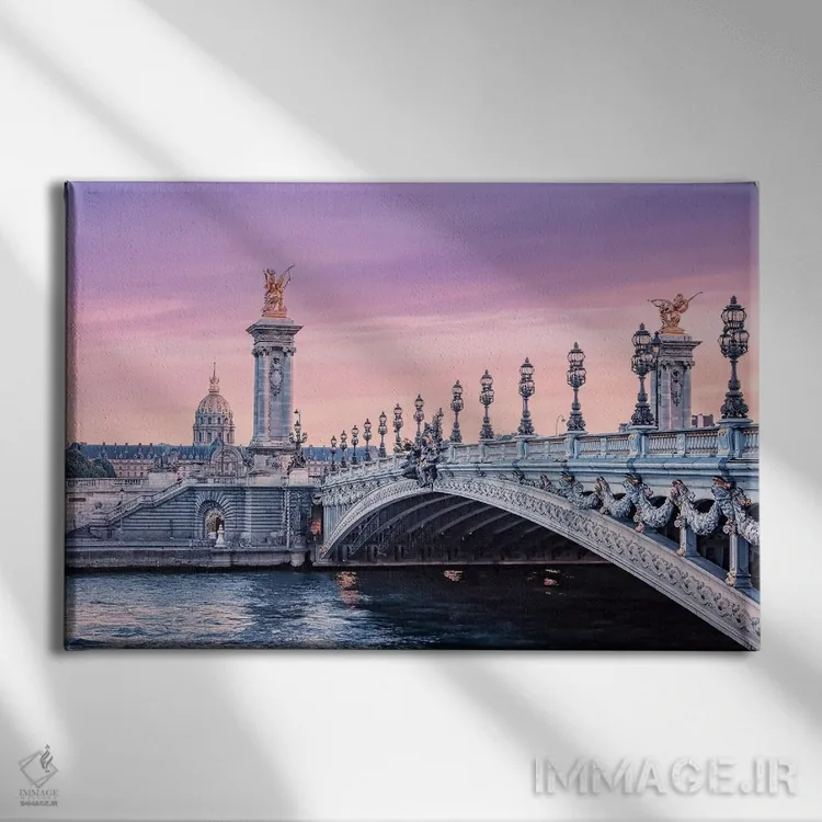 تابلو غروب عاشقانه در پاریس اثر مانجیک پیکچرز (استودیو عکاسی یا فیلمسازی) - نمای روبهرو روی دیوار