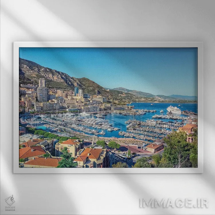 تابلو تابستان در موناکو اثر مانجیک پیکچرز (استودیو عکاسی یا فیلمسازی) - نمای قابدار سفید