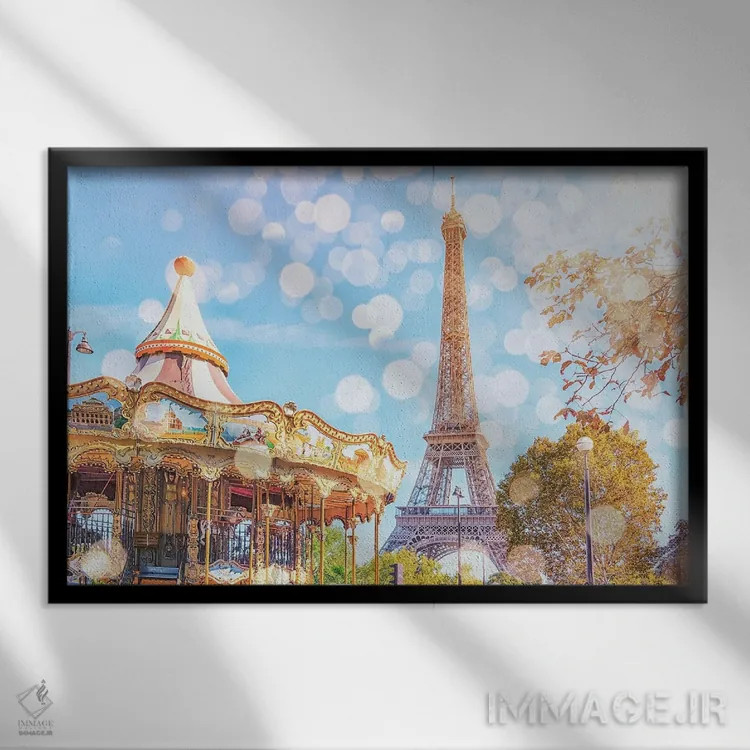 تابلو افسانهٔ پاریس اثر مانجیک پیکچرز (استودیو عکاسی یا فیلمسازی) - نمای قابدار مشکی