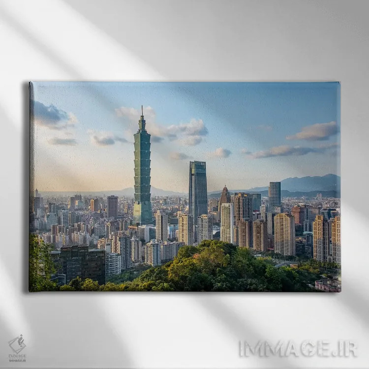 تابلو عصر تایپه اثر مانجیک پیکچرز (استودیو عکاسی یا فیلمسازی) - نمای روبهرو روی دیوار