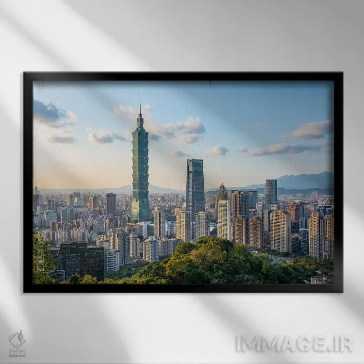 تابلو عصر تایپه اثر مانجیک پیکچرز (استودیو عکاسی یا فیلمسازی) - نمای قابدار مشکی