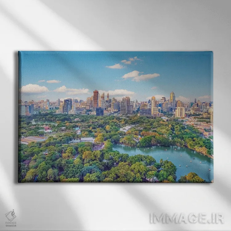 تابلو شهر بانکوک اثر مانجیک پیکچرز (استودیو عکاسی یا فیلمسازی) - نمای روبهرو روی دیوار