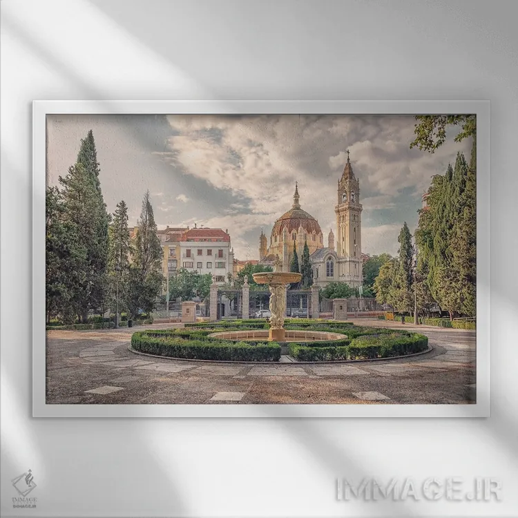 تابلو میدان مادرید اثر مانجیک پیکچرز (استودیو عکاسی یا فیلمسازی) - نمای قابدار سفید