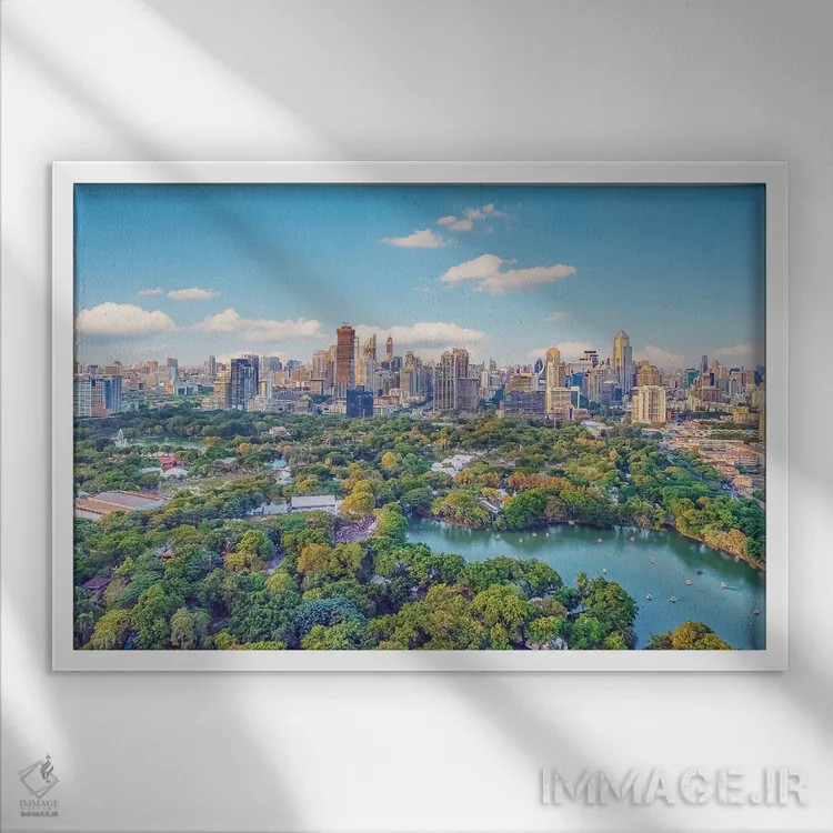 تابلو شهر بانکوک اثر مانجیک پیکچرز (استودیو عکاسی یا فیلمسازی) - نمای قابدار سفید