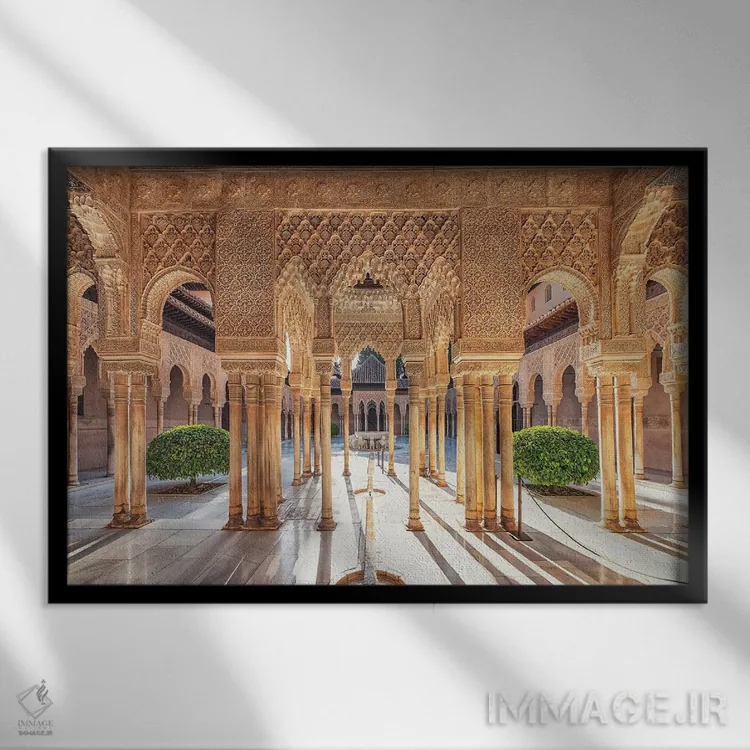 تابلو الحمرا آفتابی اثر مانجیک پیکچرز (استودیو عکاسی یا فیلمسازی) - نمای قابدار مشکی