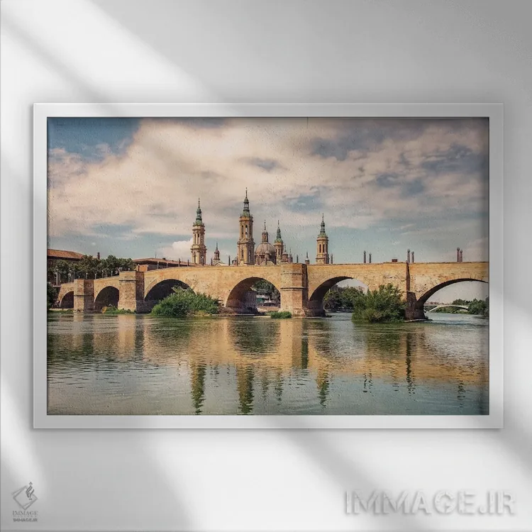 تابلو شهر ساراگوسا (اسپانیا) اثر مانجیک پیکچرز (استودیو عکاسی یا فیلمسازی) - نمای قابدار سفید