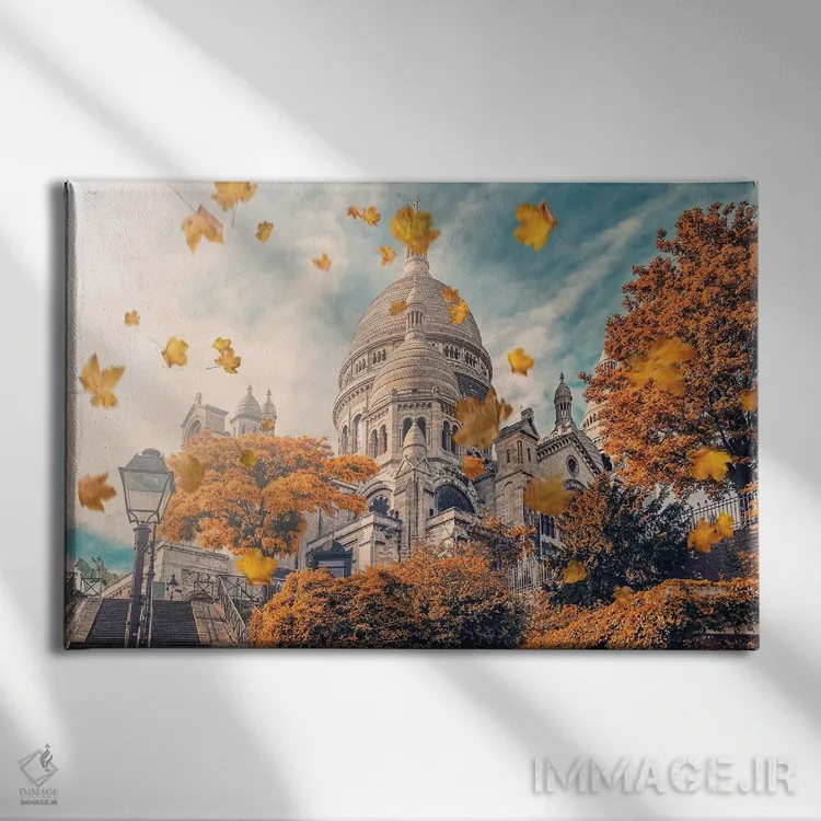 تابلو پاییز در مونمارتر (پاریس) اثر مانجیک پیکچرز (استودیو عکاسی یا فیلمسازی) - نمای روبهرو روی دیوار