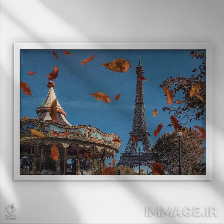 تابلو پاریس عاشقانه اثر مانجیک پیکچرز (استودیو عکاسی یا فیلمسازی) - نمای قابدار سفید