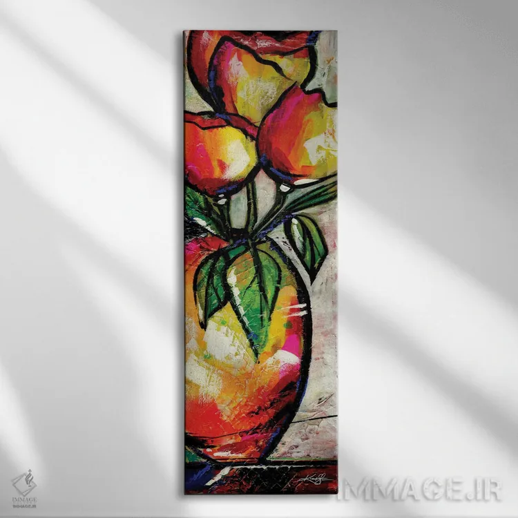 تابلو فانتزی گلها XX اثر کتی مورتون استنیون - نمای روبهرو روی دیوار