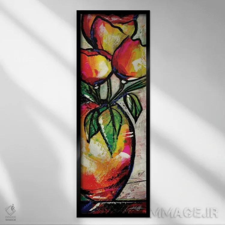 تابلو فانتزی گلها XX اثر کتی مورتون استنیون - نمای قابدار مشکی