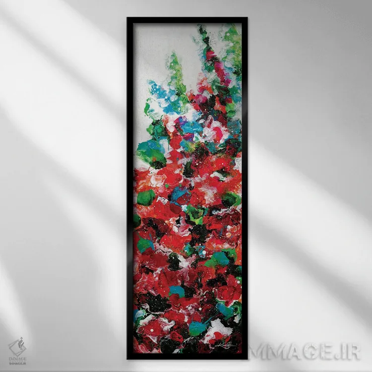 تابلو شکوفههای افسونگر XIV اثر کتی مورتون استنیون - نمای قابدار مشکی