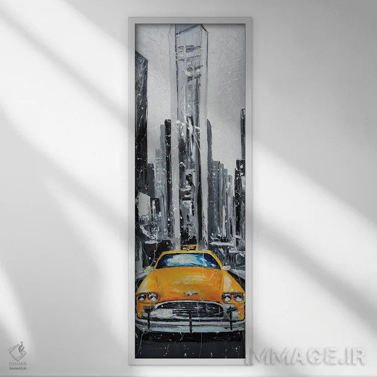 تابلو نیویورک اثر کوپتسووا آرت (استودیو یا برند هنری) - نمای قابدار سفید