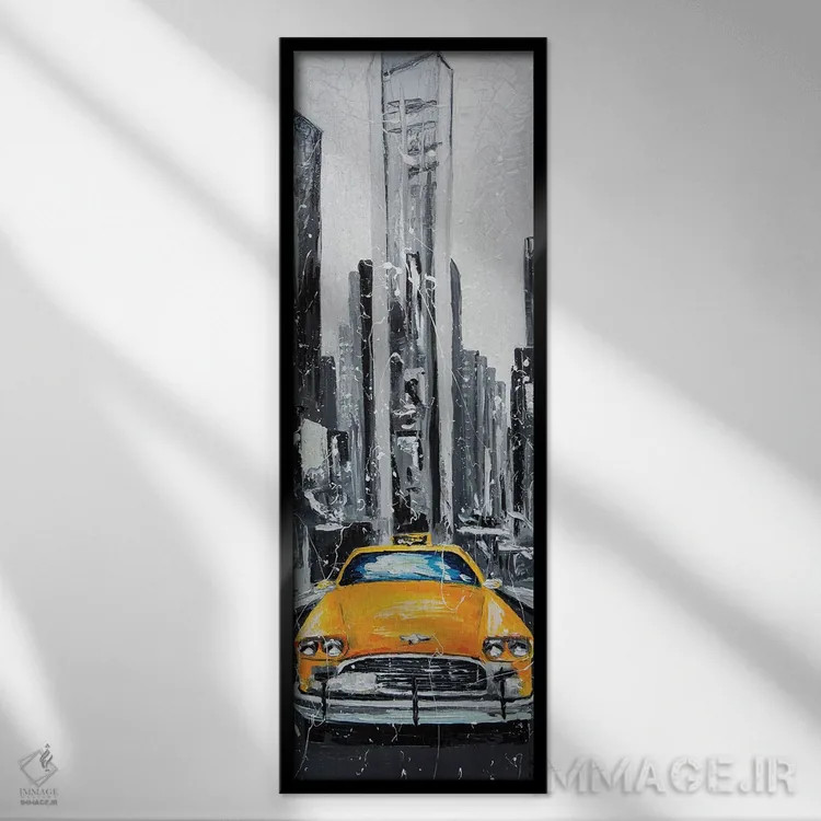 تابلو نیویورک اثر کوپتسووا آرت (استودیو یا برند هنری) - نمای قابدار مشکی