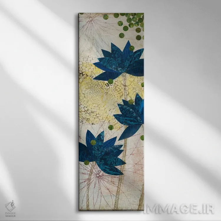 تابلو نیلوفر آبی اثر کارن سیکیه - نمای روبهرو روی دیوار