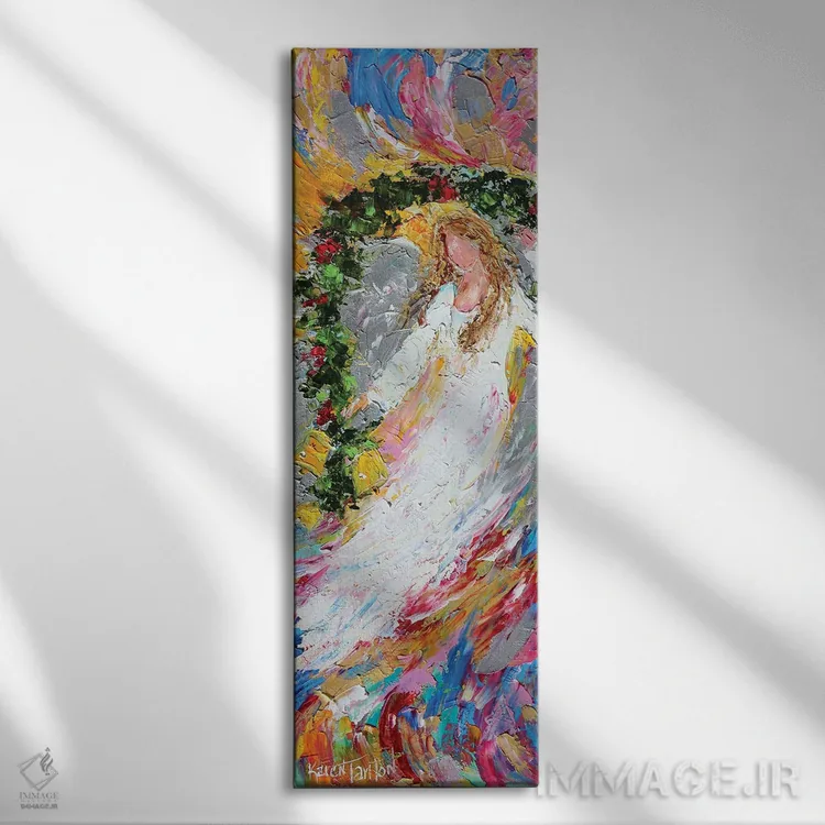 تابلو فرشته کریسمس اثر کارن تارلتون - نمای روبهرو روی دیوار