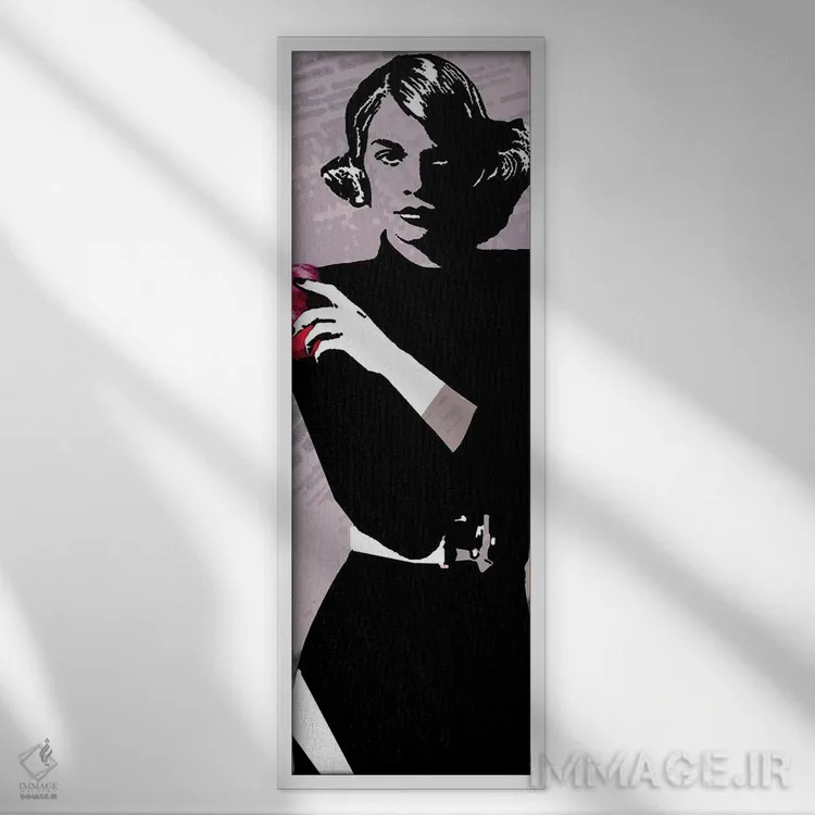 تابلو بانوی نیویورکی اثر کاترینا بورتسووا - نمای قابدار سفید