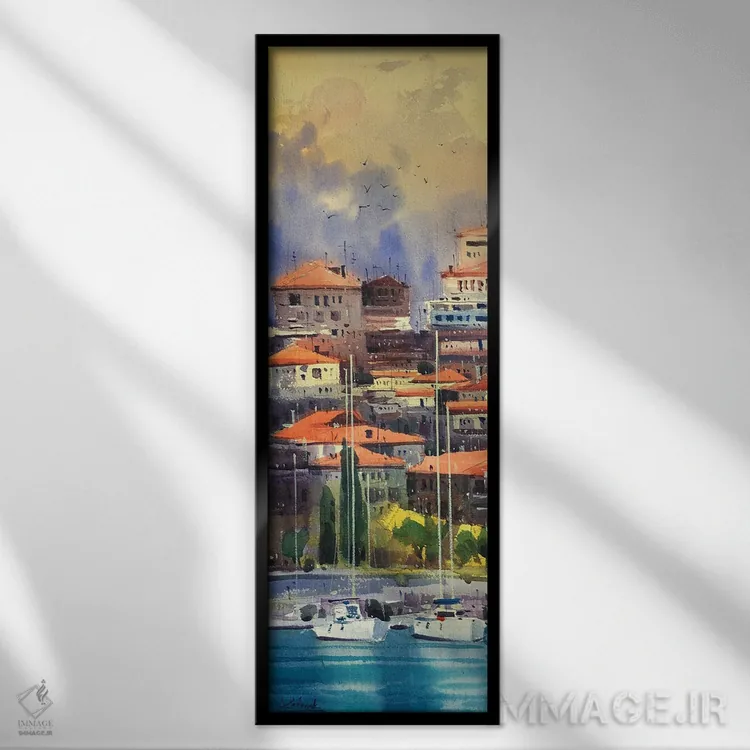 تابلو عصر گرم در یونان اثر اندریی کووالیک - نمای قابدار مشکی