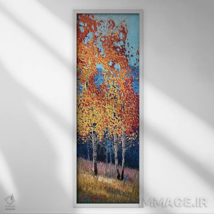 تابلو توسهای پاییزی اثر اندریی کووالیک - نمای قابدار سفید