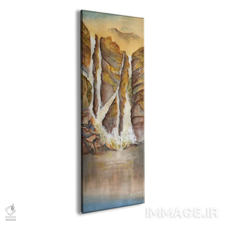 تابلو آبشار طلایی اثر لیز کاوینگتون - نمای پرسپکتیو محصول