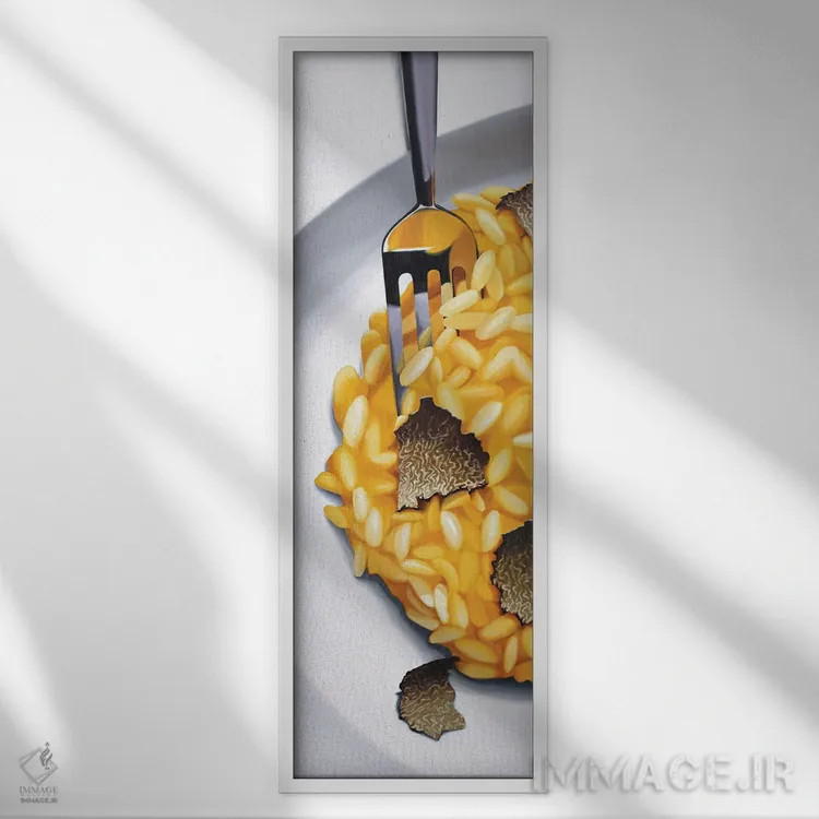 تابلو گلبرگها (ایتالیایی) اثر لوسیا برگامینی - نمای قابدار سفید